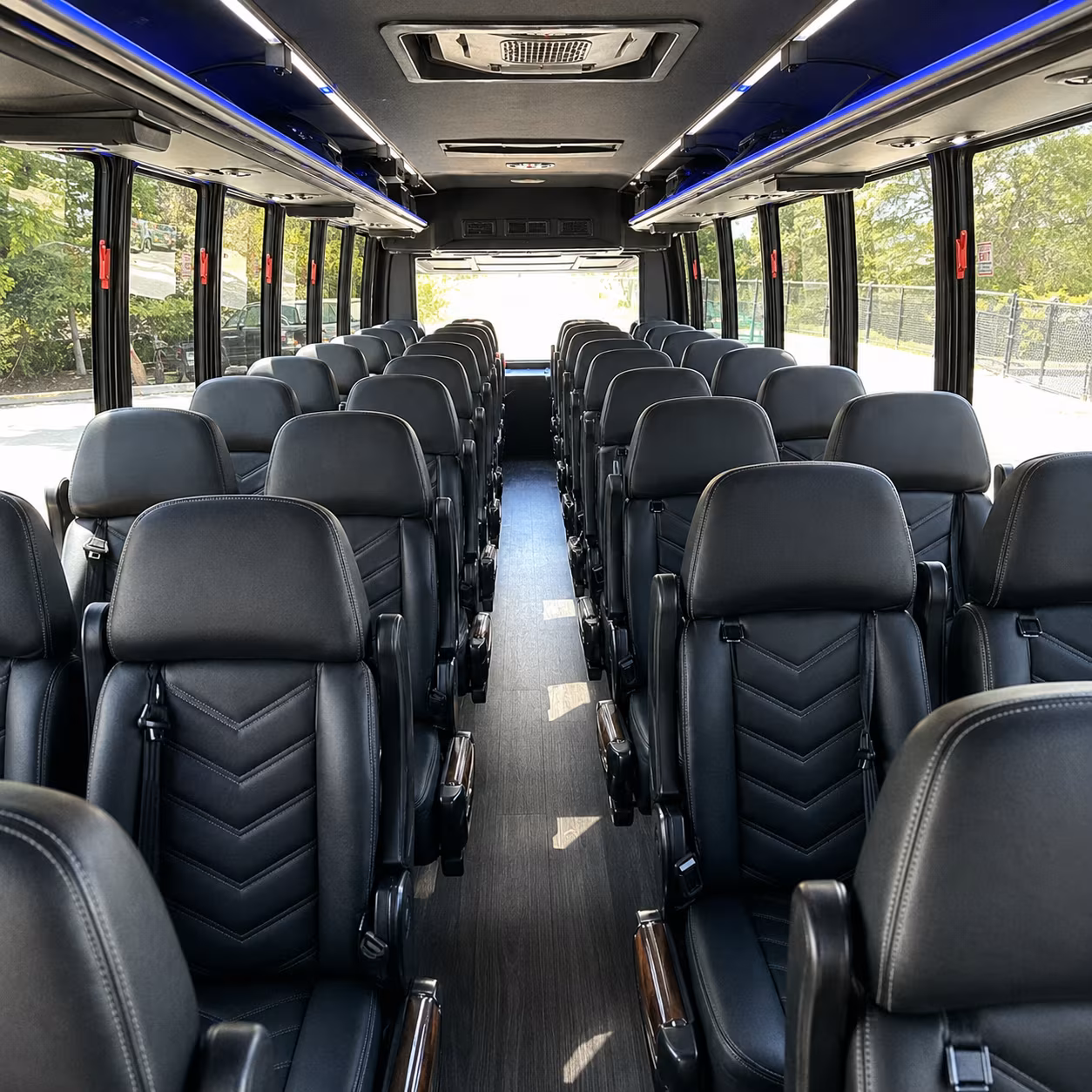 minibuses and charter buses for college sports and local athletic events