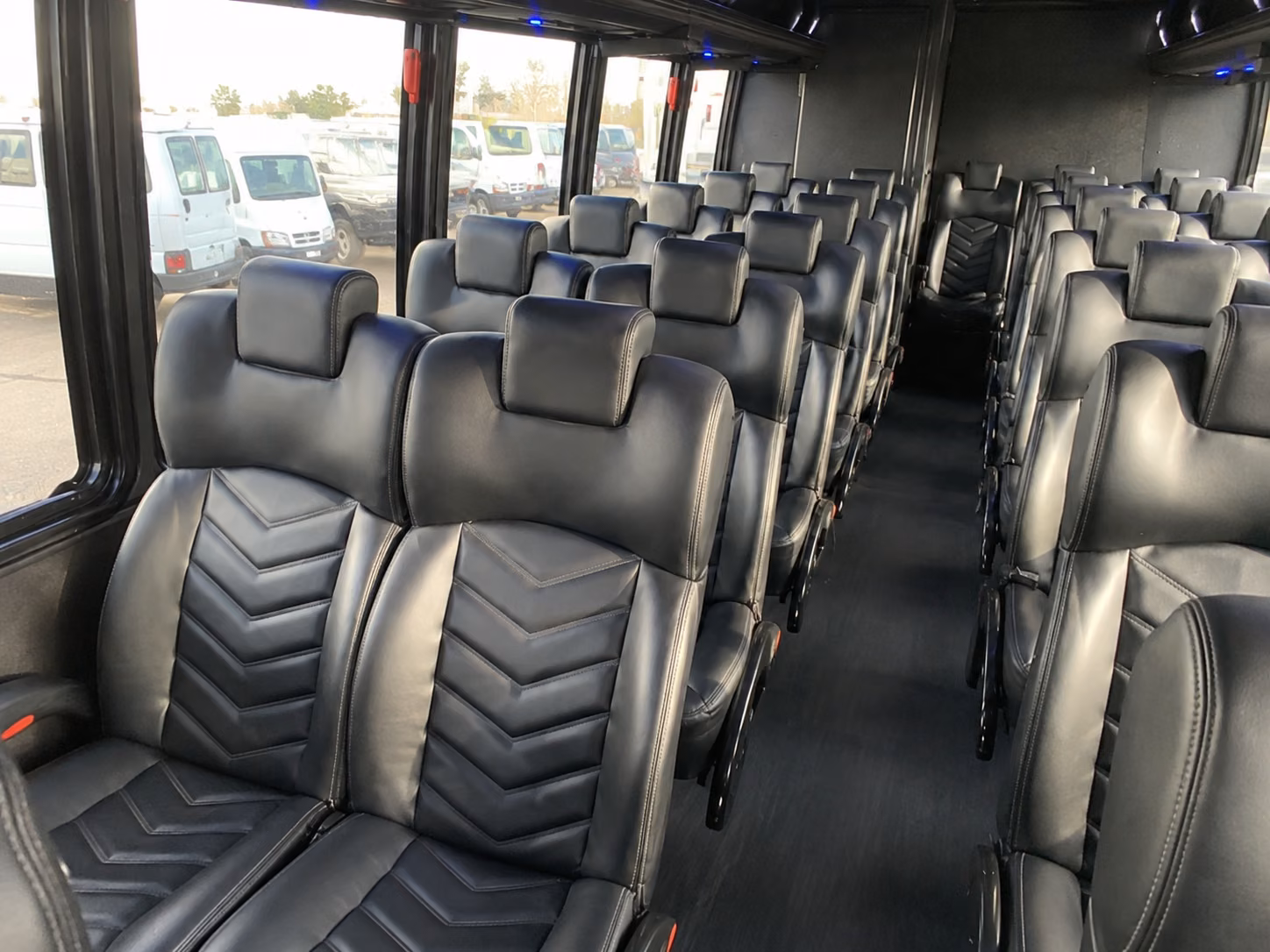 utica 15 passenger minibus inside