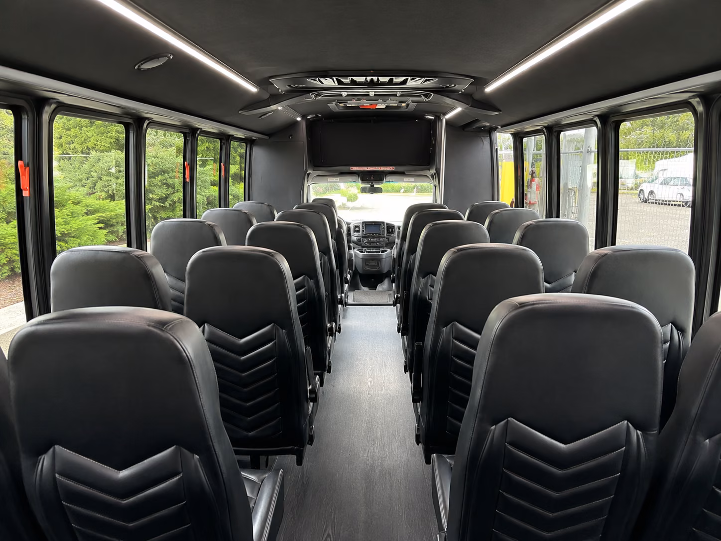 utica 18 passenger minibus interior