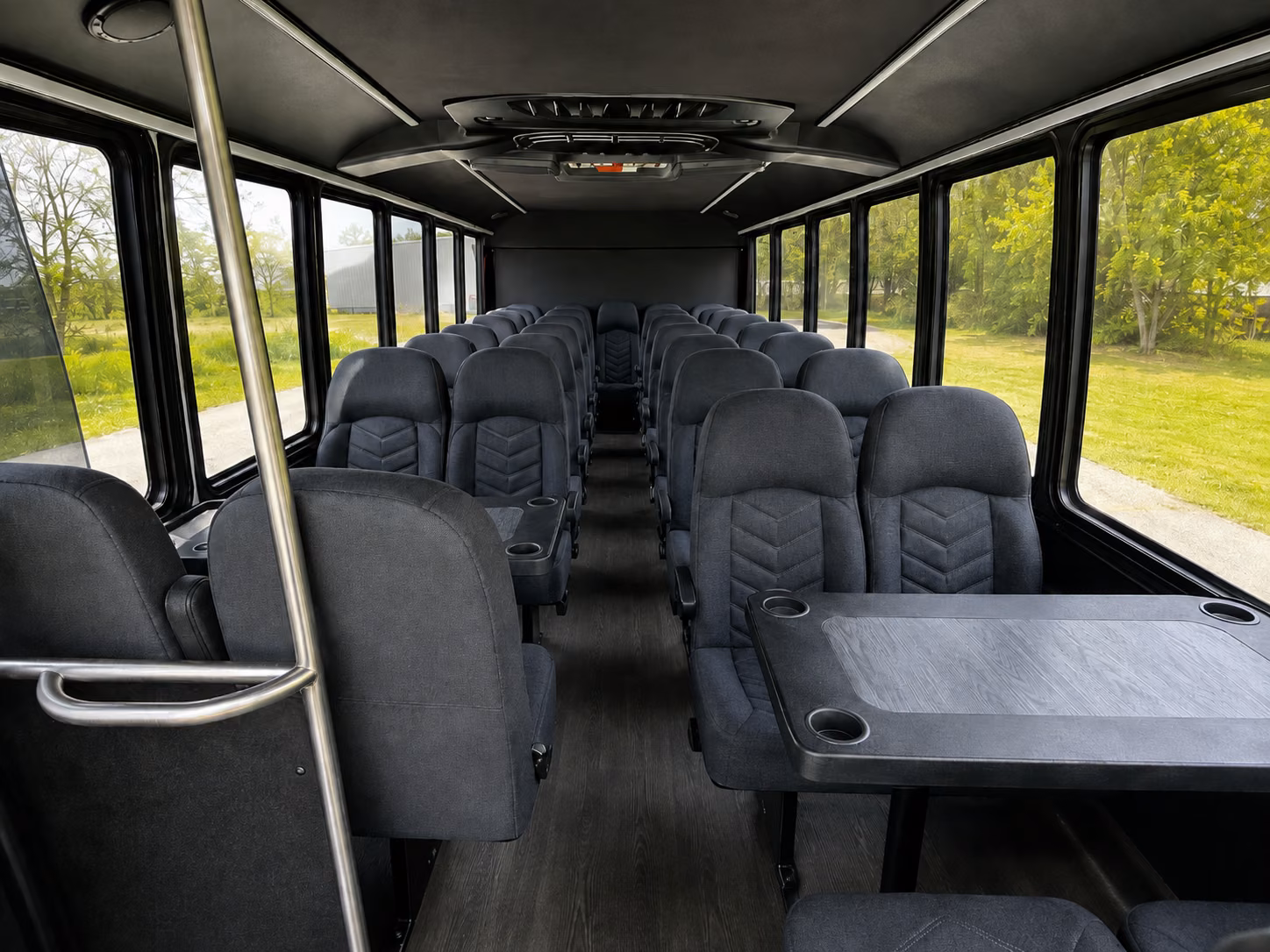utica 20 passenger minibus interior