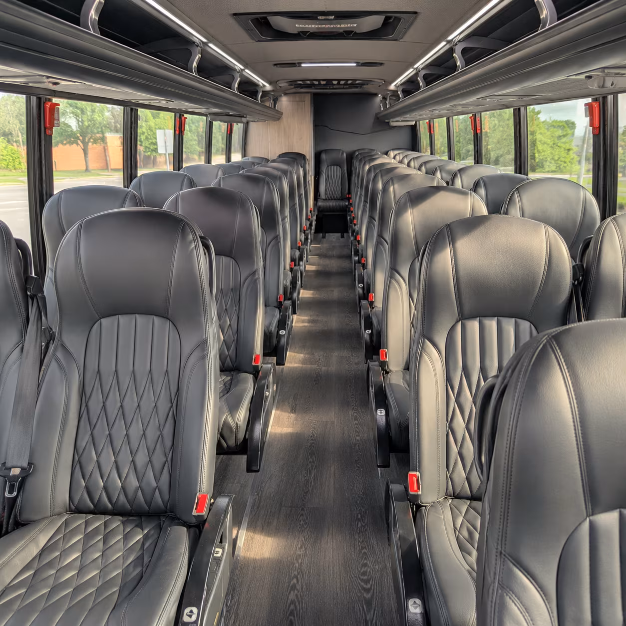 utica 25 passenger minibus inside