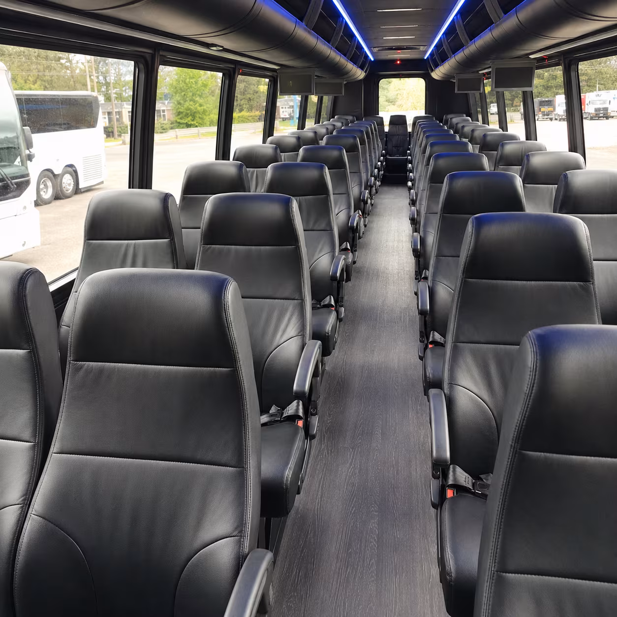 utica 28 passenger minibus interior