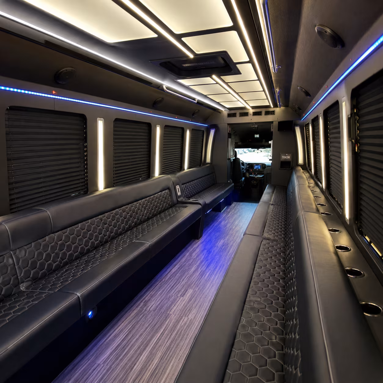 utica party bus interior