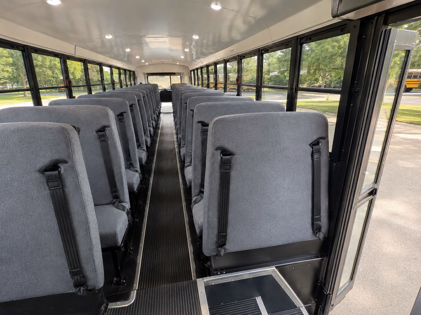 utica school bus inside