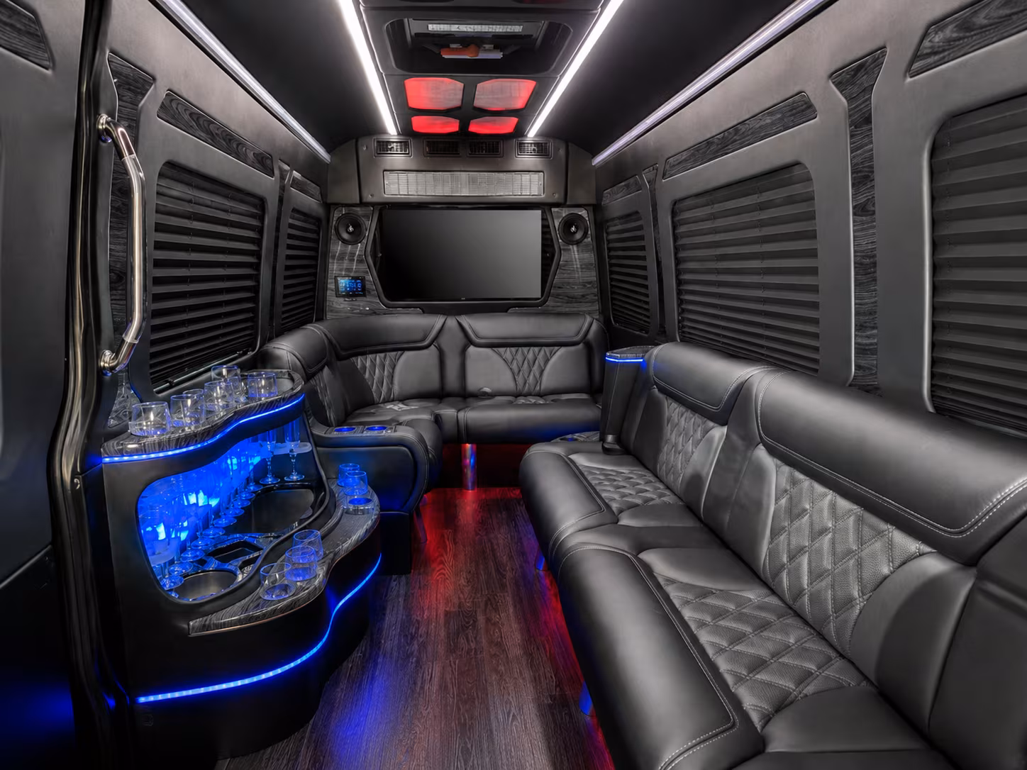 utica sprinter limousine inside
