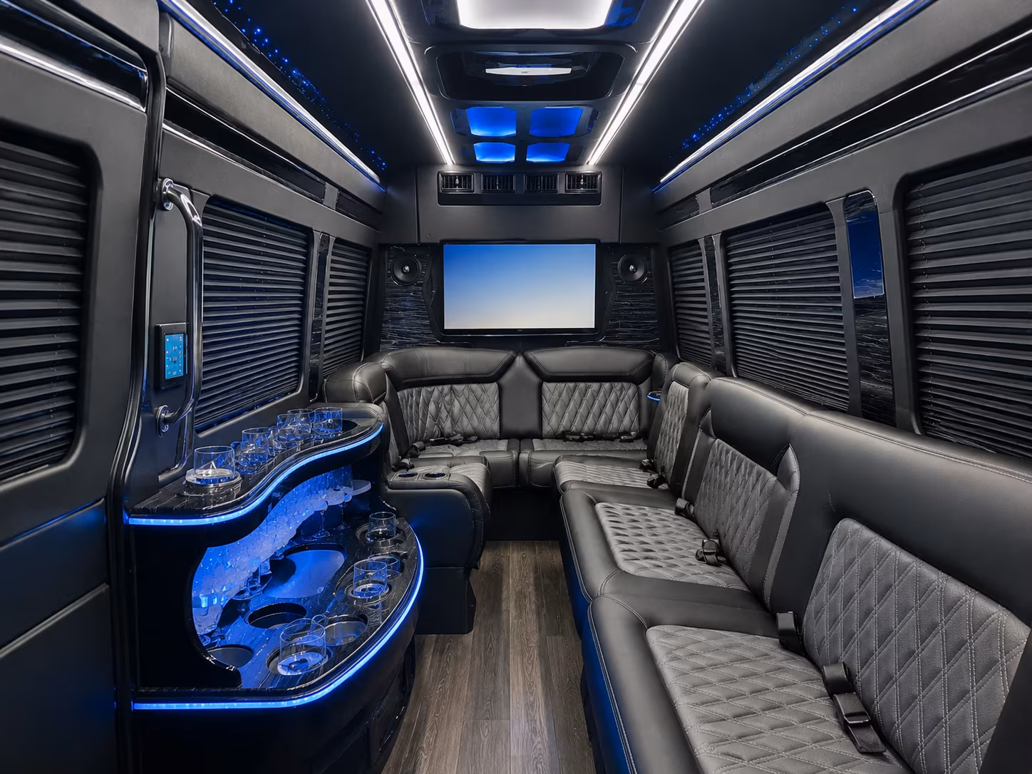 utica sprinter limousine interior